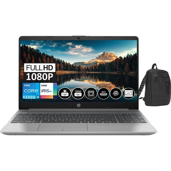 Hp 250 G9 Intel Core I5 1235U 16GB 256GB SSD Intel® Iris® Xe Graphics Freedos 15,6 Fhd Bilgisayar +SnerTech ÇANTA