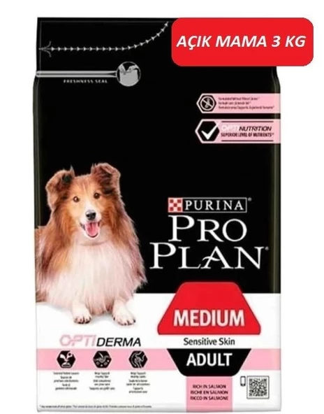 Pro Plan Medium Adult Somonlu Orta Irk Yetişkin Köpek Maması 3 KG