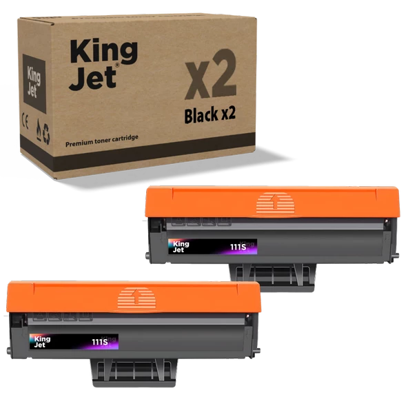 KingJET® MLT-D111S 2'li Paket - Samsung Uyumlu Çipli Muadil Toner