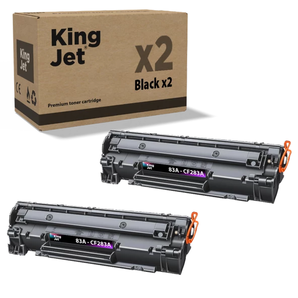 KingJET® 83A / CF283A 2'li Paket - Hp Uyumlu Çipli Muadil Toner