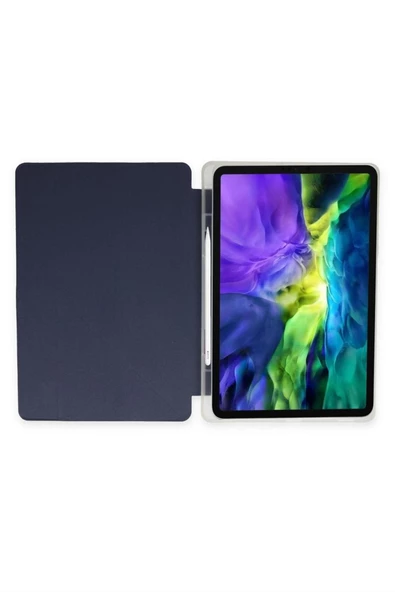 Ipad Pro 11 2020 Kılıf Kalemlikli Tri Folding Katlanabilir Standlı 360 Tam Koruma Kılıf - 9