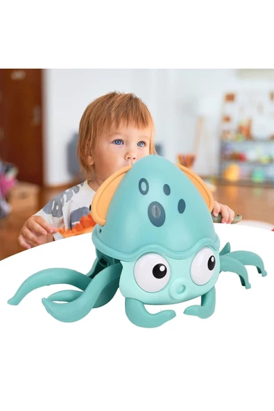 Emeklemeye Yardımcı Sensörlü Ahtapot Şarjlı Oyuncak - 10
