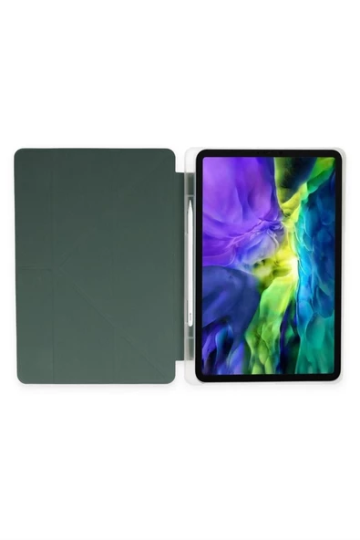 Ipad Pro 11 2020 Kılıf Kalemlikli Tri Folding Katlanabilir Standlı 360 Tam Koruma Kılıf - 2