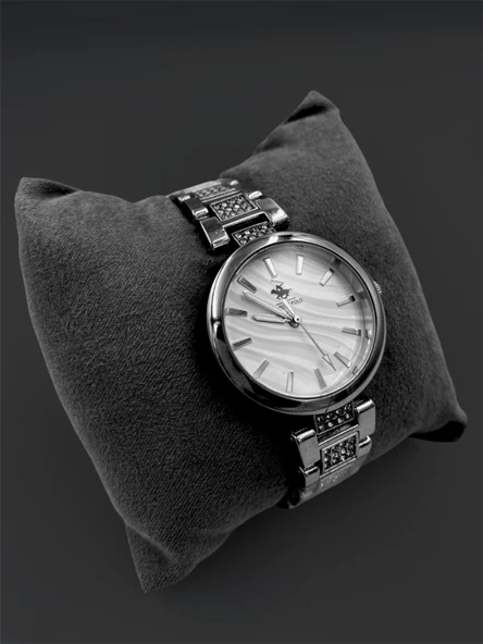 Gümüş Taşlı Şık Kadın Kol Saati - 2