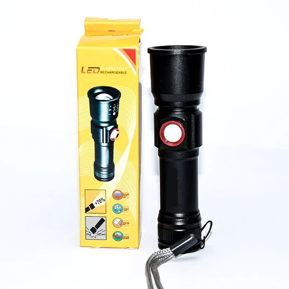 XML-2 Led 1.000 Lümen  USB Şarjlı EL Feneri Wt-611 - 4