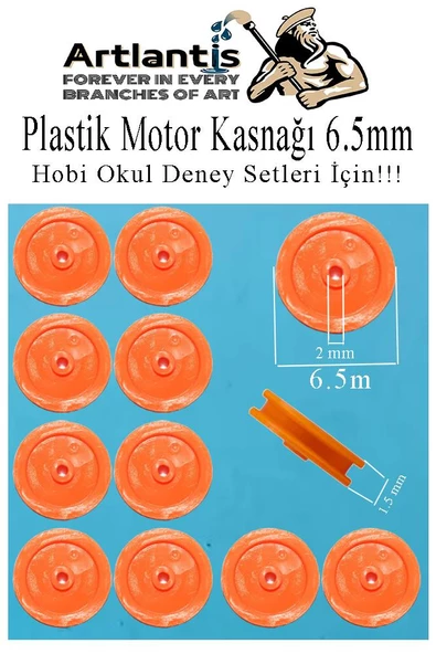 Plastik Kasnak 6.5 mm 10 lu 1 Paket Tekerlek Yuvarlak Kasnak Oyuncak Çıkrık Makara 0.65 cm Motor Kasnağı Deney Okul Hobi - 2