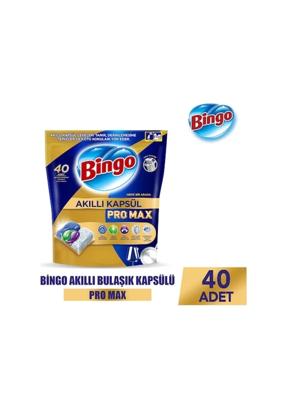 BINGO AKILLI BULAŞIK KAPSÜLÜ PRO MAX 40 ADET