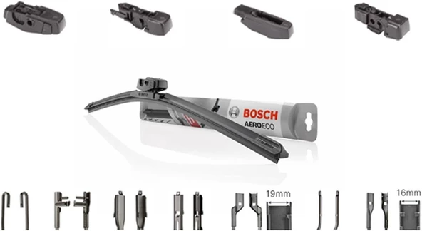 Bosch AeroEco Tüm Araç Modellerine Uygun Muz Tipi Silecek- 4 Aparatlı - Üniversal - 5