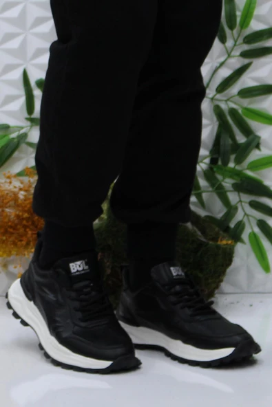 Bulldozer 250427 Siyah Rahat Hafif Soft Foam Hakiki Deri Erkek Ayakkabı - Resim 2