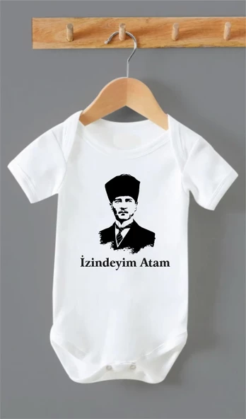 İzindeyim Atam Baskılı Bebek Body ZBN268