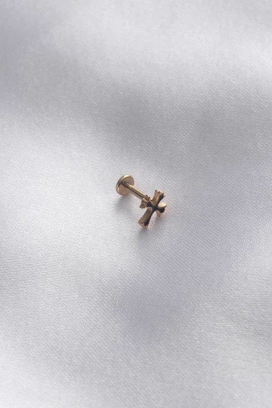 316L Cerrahi Çelik Gold Renk Tragus Piercing - TJ-PR1153