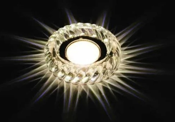 CATA Gardenya Dekoratif Cam Spot Yuvarlak Kristal Krom 3w Efektli 4000K GU10 (Duy Ampul Hariç) - 3