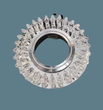 CATA Menekşe Dekoratif Cam Spot Yuvarlak Kristal Krom GU10 (Duy Ampul Hariç) - 2