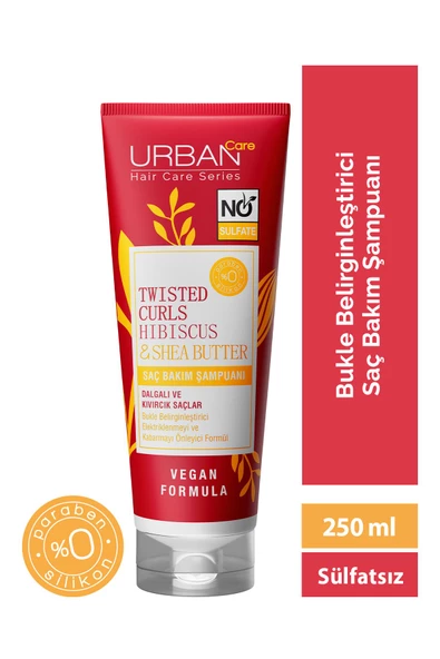 Urban Care Hibiscus&Shea Butter Kıvırcık Ve Dalgalı Saçlara Özel Saç Bakım Şampuanı-Sülfatsız-250Ml