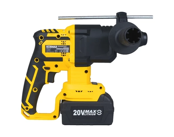 Rtrmax Akülü Pnömatik Kırıcı-Delici Kömürsüz 1.8J 20MM 2x4 Ah AKÜ RTRMAX S-LION RTS5040 - 2
