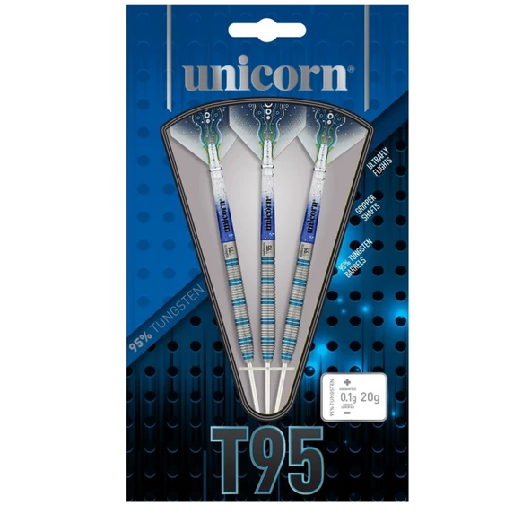 Unicorn T95 Core Xl Mavi Tip 1 Çelik Uçlu Dart Oku Seti 21g