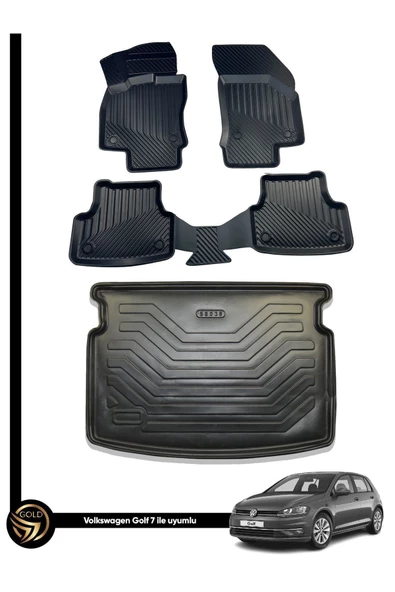 Leader Volkswagen Golf 7 3d Paspas+ Bagaj Havuzu 3d Ikili Set