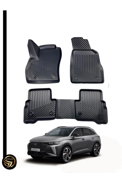 Black Gold DS7 Crossback 3D Havuzlu Paspas Kauçuk