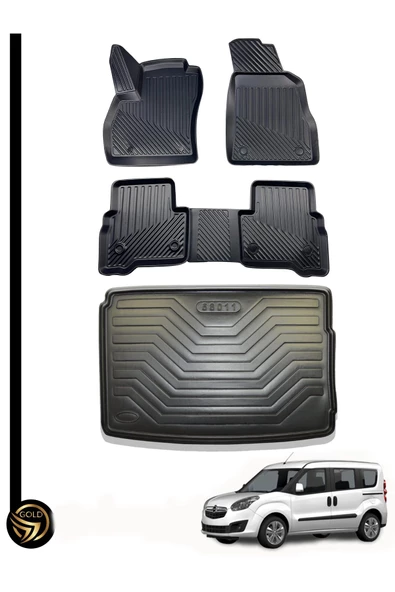 Black Gold Opel Combo D 2010  Havuzlu Paspas + İkili Set