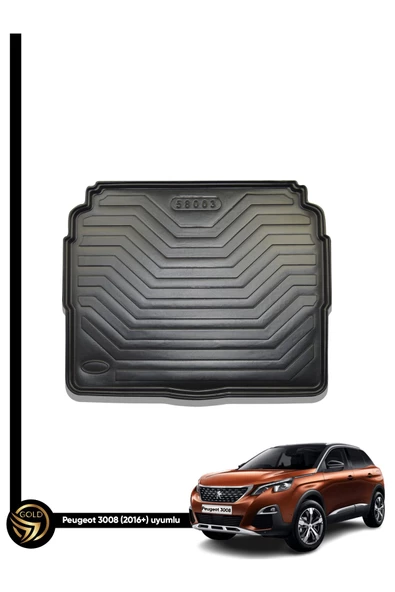 Black Gold Peugeot 3008 3D Havuzlu Paspas 2016-2023 + Bagaj Havuzu İkili Set - Resim 2
