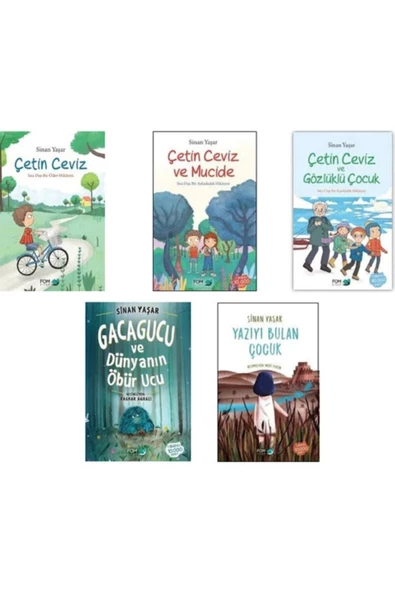 Sinan Yaşar 5 Kitap Set - Çetin Ceviz - Mucide - Gözlüklü Çocuk - Yazıyı Bulan Çocuk - Gacagucu ürün görseli 1