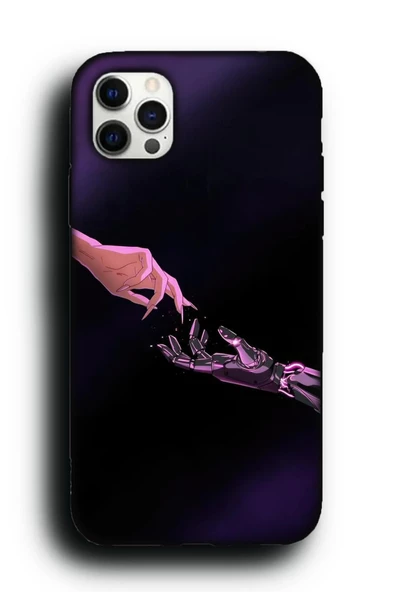 iPhone 11 Pro Uyumlu Lansman Telefon Kılıfı "Mor Cyberpunk Anime Akira Become Human"