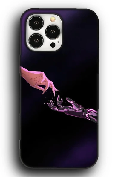 iPhone 14 Pro Max Uyumlu Lansman Telefon Kılıfı "Mor Cyberpunk Anime Akira Become Human"