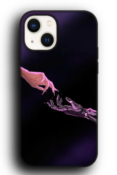 iPhone 15 Plus Uyumlu Lansman Telefon Kılıfı "Mor Cyberpunk Anime Akira Become Human"