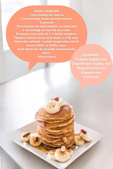 Organik Muzlu Pankek Karışımı 300 gr - 5