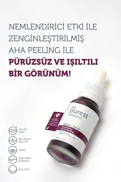 The Purest Solutions Exfoliating Facial Peeling AHA %10 + BHA %2 - 2