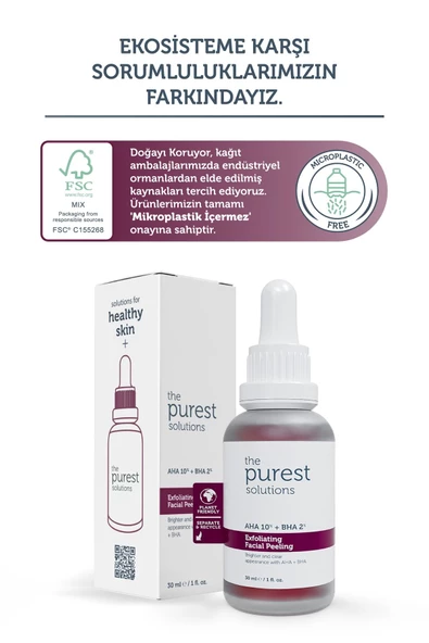 The Purest Solutions Exfoliating Facial Peeling AHA %10 + BHA %2 - 5
