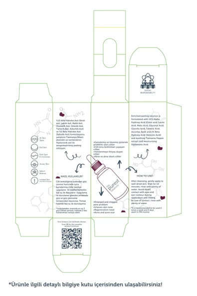The Purest Solutions Exfoliating Facial Peeling AHA %10 + BHA %2 - 6