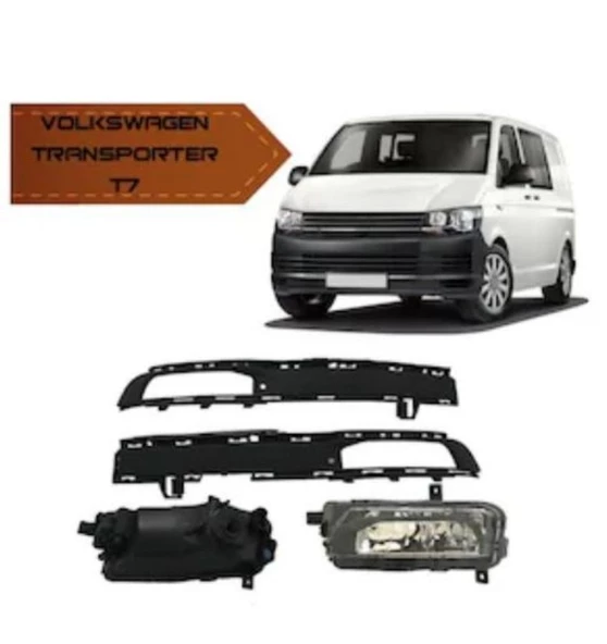 Vw T7 Transporter Sis Farı Lambası OEM Çerçeveli 2015-2018 arası uyumlu - 1
