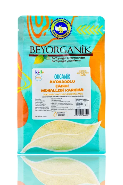 Organik Avokadolu Çabuk Muhallebi Karışımı 200 gr - 2