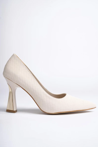 Muggo GOES Garantili Sivri Burun Kadın Topuklu Stiletto Ayakkabı - 9