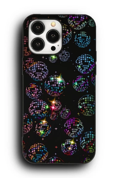 iPhone 15 Pro Uyumlu Lansman Telefon Kılıfı "Ayna Küresi Disko Topu Mirrorball Feminen"