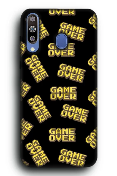 Galaxy M30 Uyumlu Lansman Telefon Kılıfı "Game Over Oyuncu Gamer Arcade Desenli"