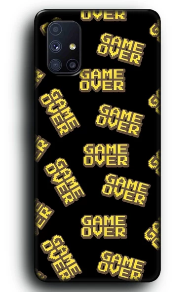 Galaxy M51 Uyumlu Lansman Telefon Kılıfı "Game Over Oyuncu Gamer Arcade Desenli"