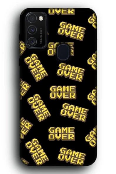 Galaxy M30S Uyumlu Lansman Telefon Kılıfı "Game Over Oyuncu Gamer Arcade Desenli"