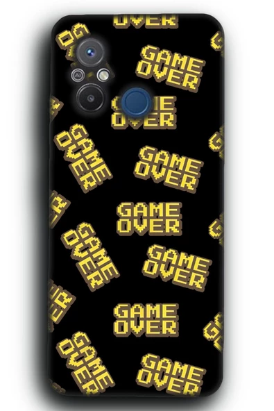 Redmi 12C Uyumlu Lansman Telefon Kılıfı "Game Over Oyuncu Gamer Arcade Desenli"