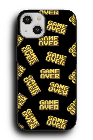 iPhone 14 Uyumlu Lansman Telefon Kılıfı "Game Over Oyuncu Gamer Arcade Desenli"