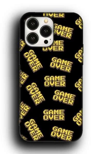 iPhone 14 Pro Uyumlu Lansman Telefon Kılıfı "Game Over Oyuncu Gamer Arcade Desenli"