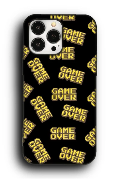 iPhone 13 Pro Uyumlu Lansman Telefon Kılıfı "Game Over Oyuncu Gamer Arcade Desenli"