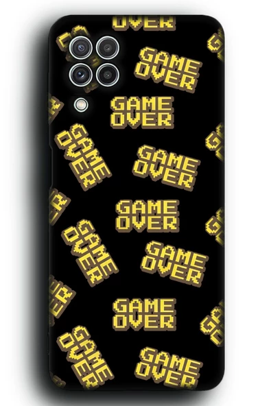 Samsung Galaxy M32 Uyumlu Lansman Telefon Kılıfı "Game Over Oyuncu Gamer Arcade Desenli"