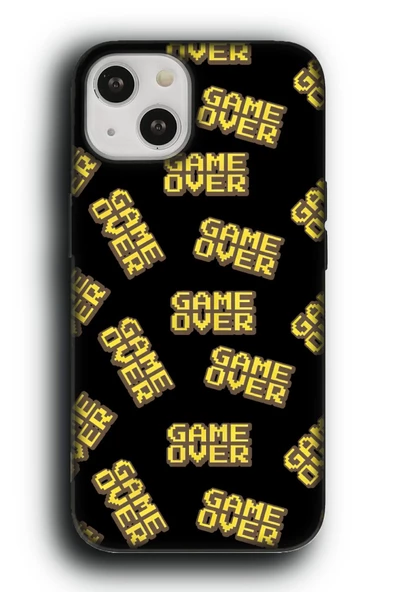 iPhone 13 Uyumlu Lansman Telefon Kılıfı "Game Over Oyuncu Gamer Arcade Desenli"