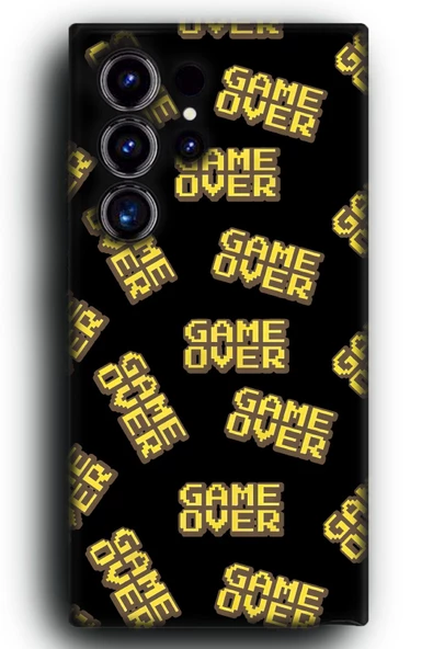 Galaxy S24 Ultra Uyumlu Lansman Telefon Kılıfı "Game Over Oyuncu Gamer Arcade Desenli"