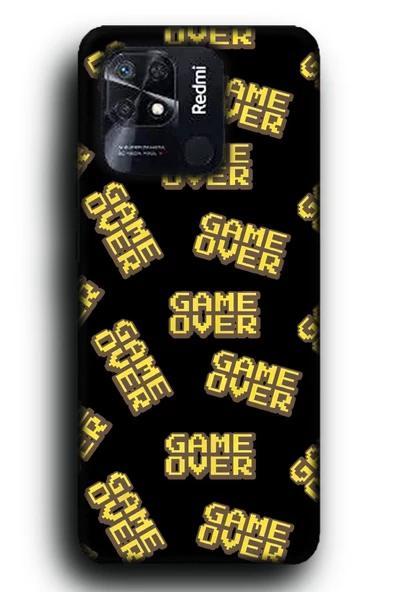 Xiaomi Redmi 10 2022 Uyumlu Lansman Telefon Kılıfı "Game Over Oyuncu Gamer Arcade Desenli"