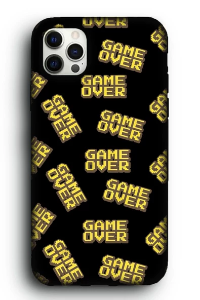 iPhone 11 Pro Max Uyumlu Lansman Telefon Kılıfı "Game Over Oyuncu Gamer Arcade Desenli"