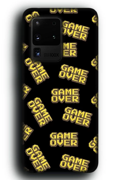 Galaxy S20 Ultra Uyumlu Lansman Telefon Kılıfı "Game Over Oyuncu Gamer Arcade Desenli"