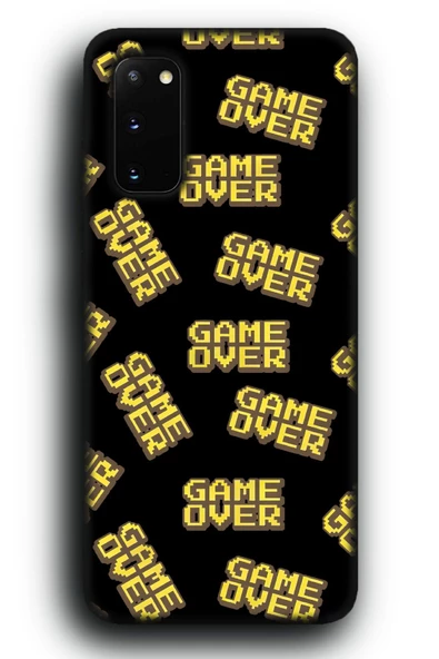 Galaxy S20 Uyumlu Lansman Telefon Kılıfı "Game Over Oyuncu Gamer Arcade Desenli"